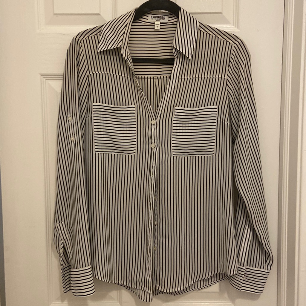 Stripped Express Button Down
